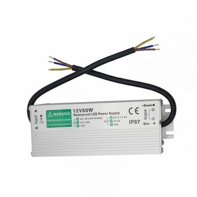 24V IP67 Waterproof LED Driver – 10W to 200W - 60W, Single