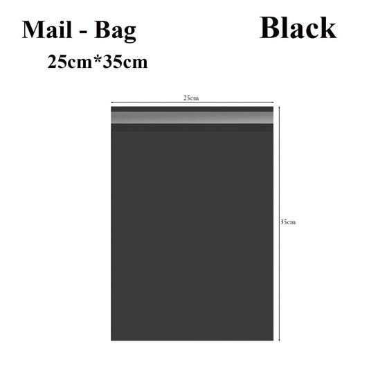 Black Mailing Bags 25 x 35 cm – Pack of 20, Self-Seal