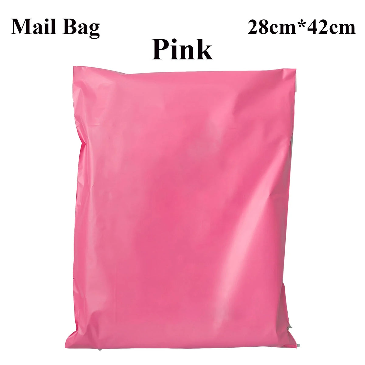 Mailing Bags 28 x 42 cm – Pack of 20, Cyan Blue, Light Green or Pink - Pink, 28 x 42 cm