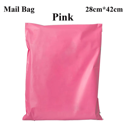 Mailing Bags 28 x 42 cm – Pack of 20, Cyan Blue, Light Green or Pink - Pink, 28 x 42 cm