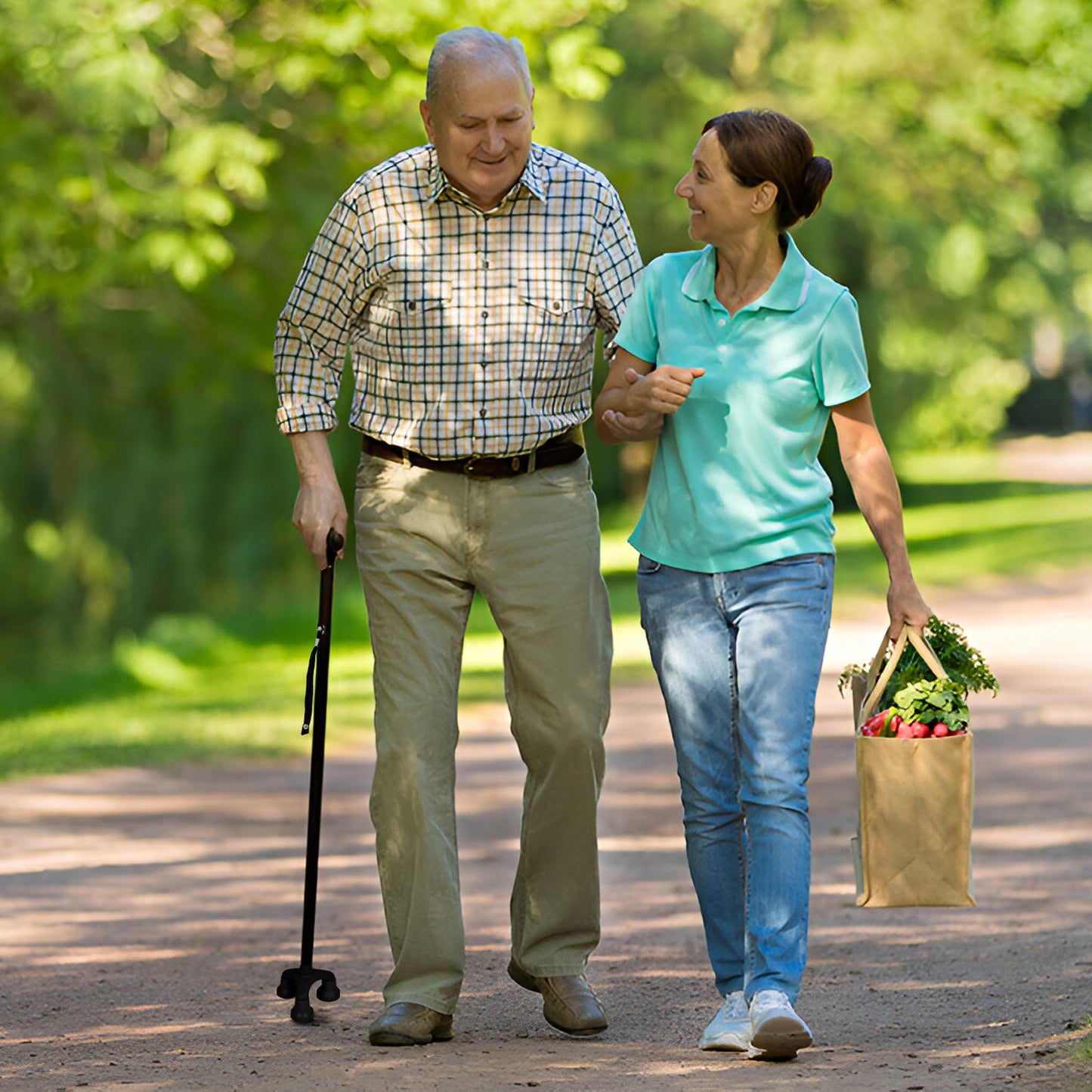 Adjustable height walking sticks