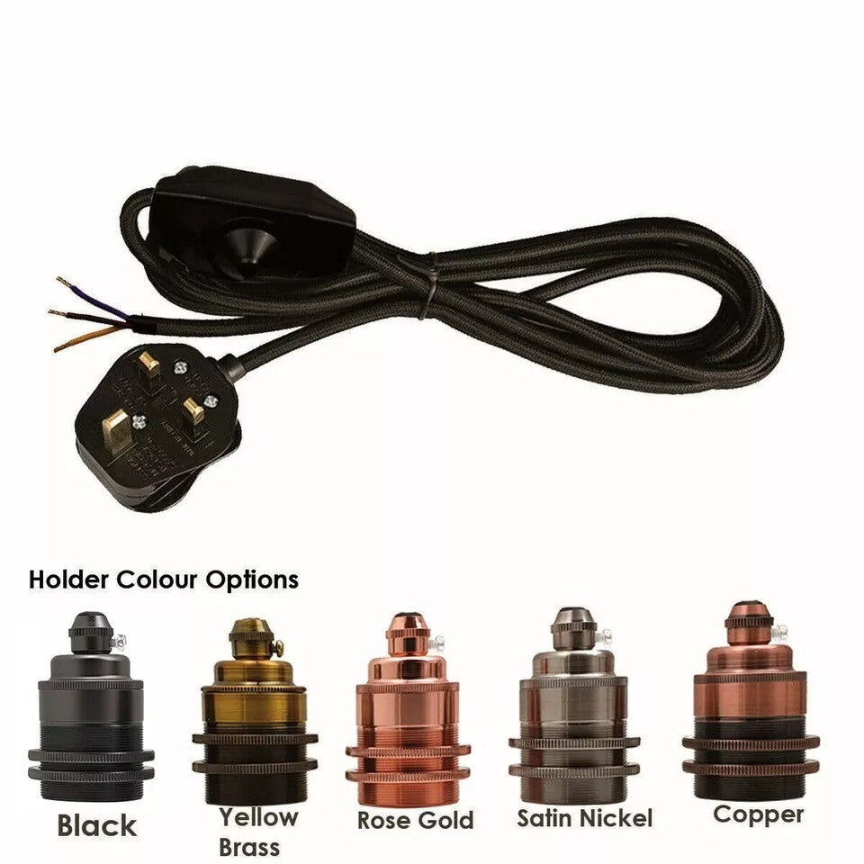 Plug-In Fabric Cable Pendant Kit with Dimmer – 4 m, Optional Metal Holder - photo 3