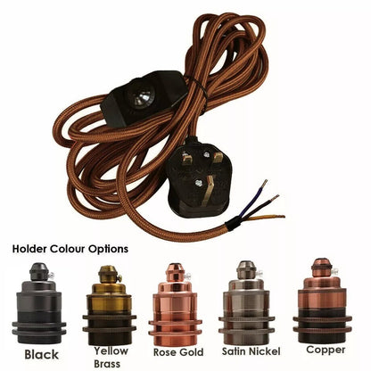 Plug-In Fabric Cable Pendant Kit with Dimmer – 4 m, Optional Metal Holder - photo 7