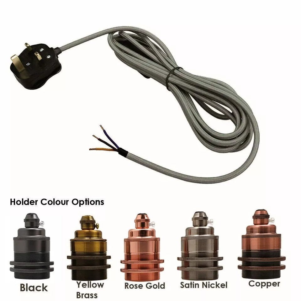Plug-In Fabric Cable Pendant Kit with Dimmer – 4 m, Optional Metal Holder - photo 8