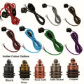 Plug-In Fabric Cable Pendant Kit with Dimmer – 4 m, Optional Metal Holder