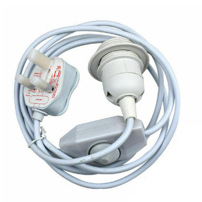 Plug-In Pendant Cable Kit – 2m White, UK Plug & Dimmer, E27 - photo 4
