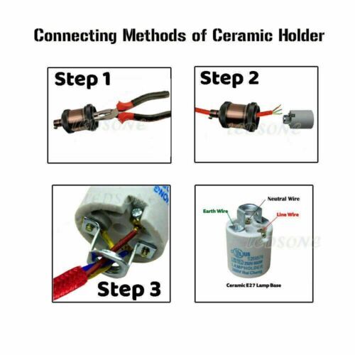 Plug-In Fabric Cable Pendant Kit with Dimmer – 2 m, Optional Metal Holder - photo 3