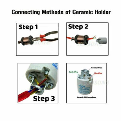 Plug-In Fabric Cable Pendant Kit with Dimmer – 2 m, Optional Metal Holder - photo 3