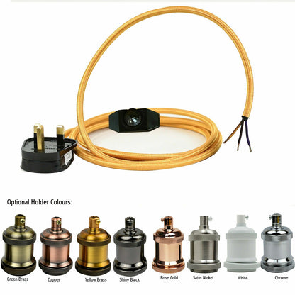 Plug-In Fabric Cable Pendant Kit with Dimmer – 2 m, Optional Metal Holder - photo 6