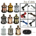 Plug-In Fabric Cable Pendant Kit with Dimmer – 2 m, Optional Metal Holder