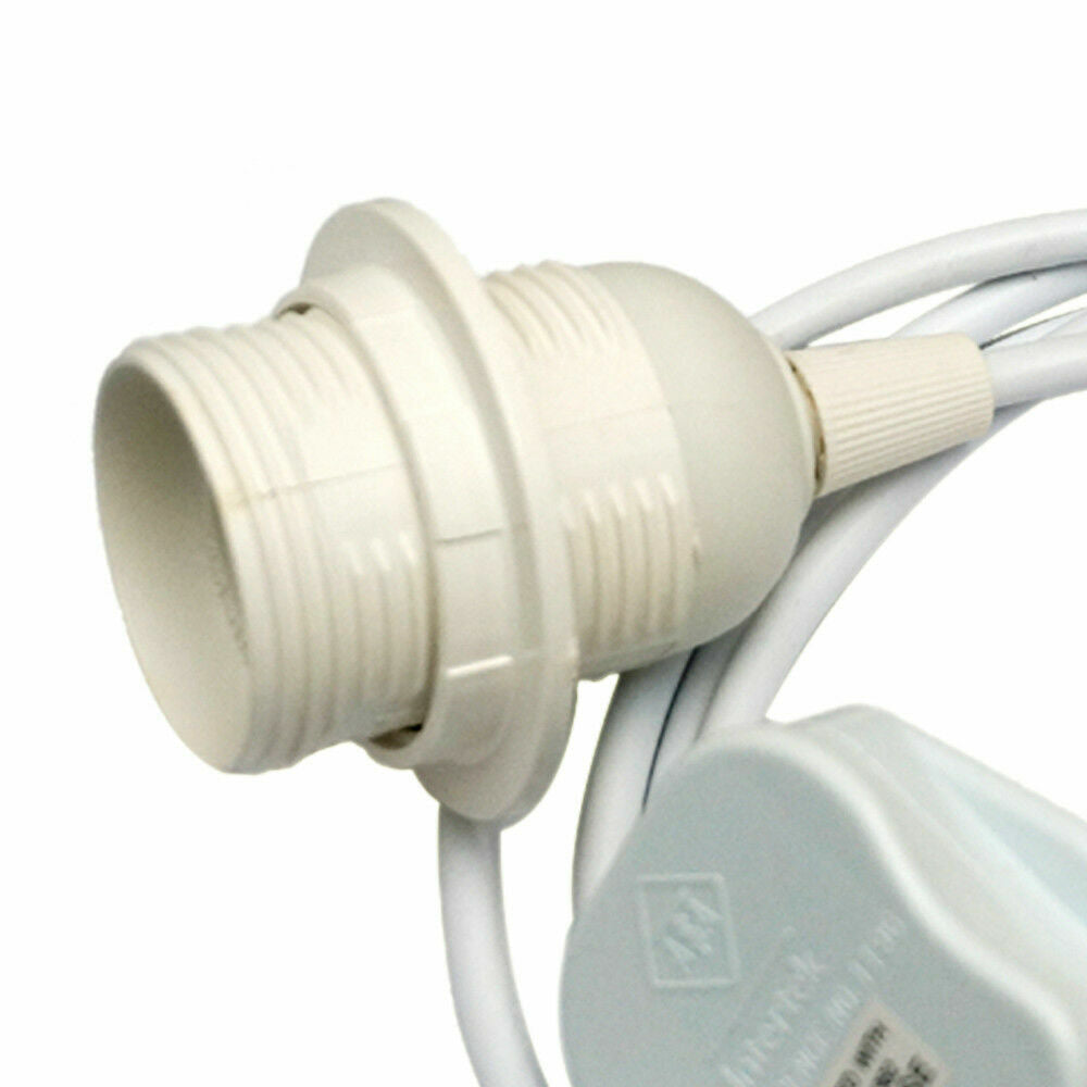 Plug-In Pendant Lamp Holder Kit – White, 2 m Cable, Switch, UK Plug - photo 6