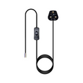 2 m Plug-In Pendant Cable with On/Off Switch – Black, UK Plug