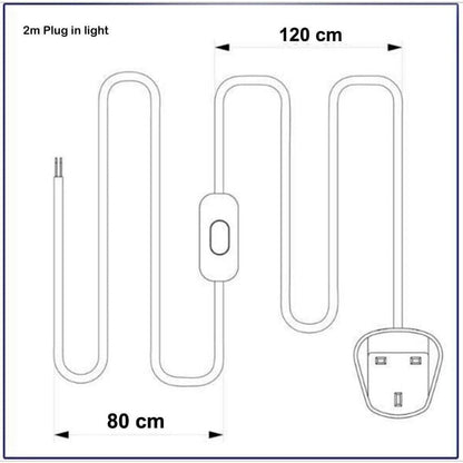 Plug-In Pendant Cable Set â€“ Grey Fabric Cable, Chrome E27 Holder, 2 m - photo 2