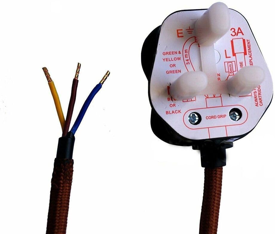Plug-In Pendant Cable Set â€“ Grey Fabric Cable, Chrome E27 Holder, 2 m - photo 3