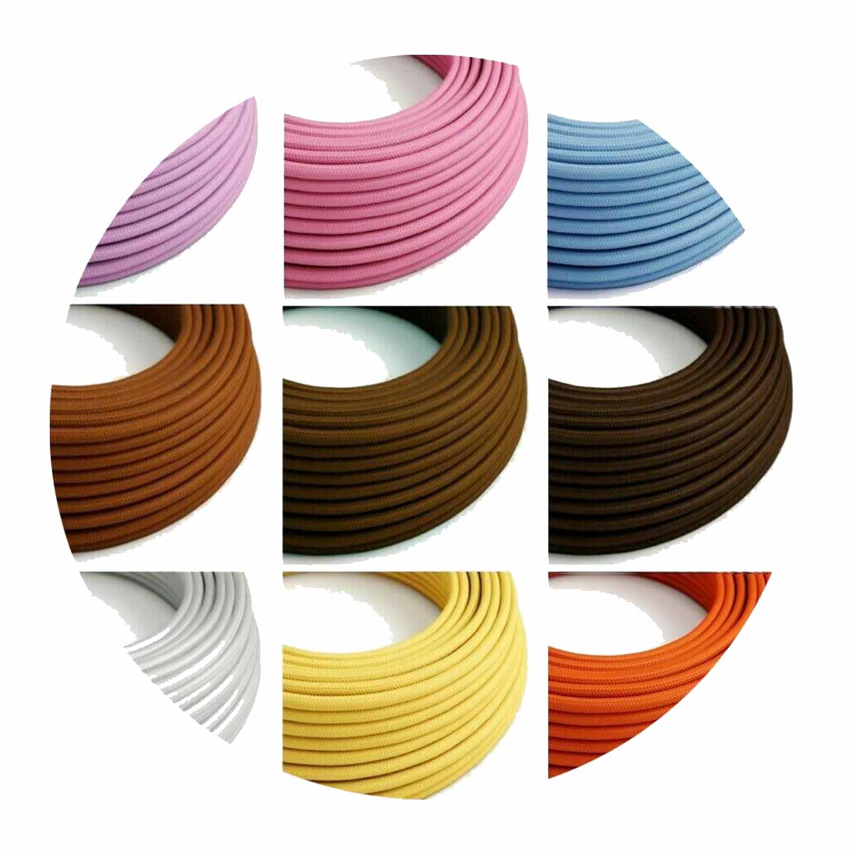 3 Core Round Fabric Cable 0.75mm – 1 m to 3 m - photo 3
