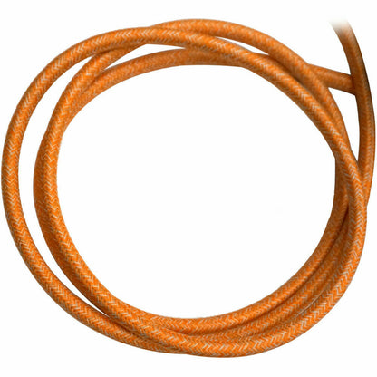 3 Core Round Fabric Cable 0.75mm – 1 m to 3 m - Burnt Orange, 3 m