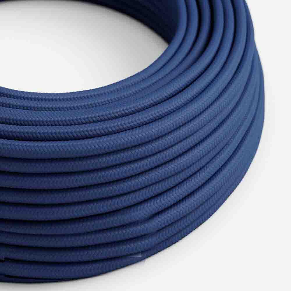 3 Core Round Fabric Cable 0.75mm – 1 m to 3 m - Dark Blue, 2 m