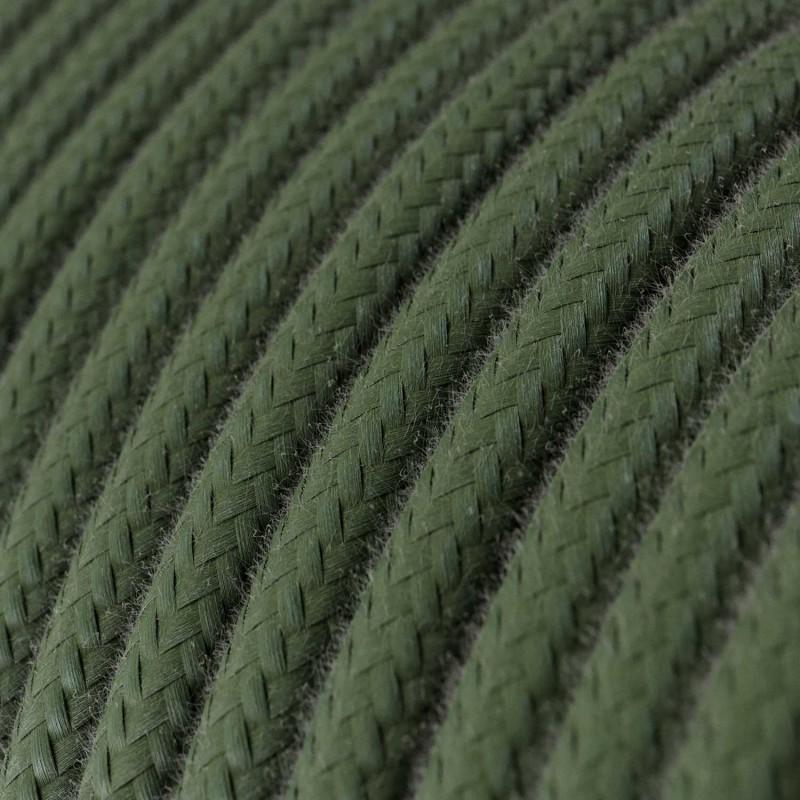 3 Core Round Fabric Cable 0.75mm – 1 m to 3 m - Green, 1 m