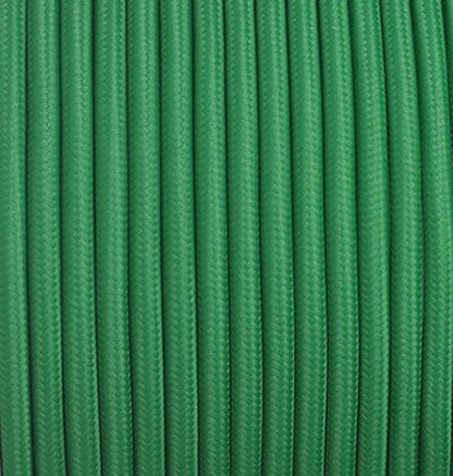3 Core Round Fabric Cable 0.75mm – 1 m to 3 m - Green, 2 m