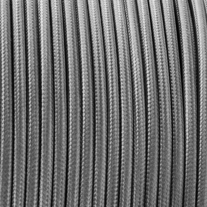 3 Core Round Fabric Cable 0.75mm – 1 m to 3 m - Grey, 2 m