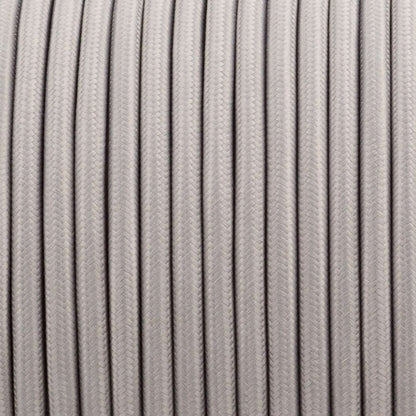 3 Core Round Fabric Cable 0.75mm – 1 m to 3 m - Grey, 3 m