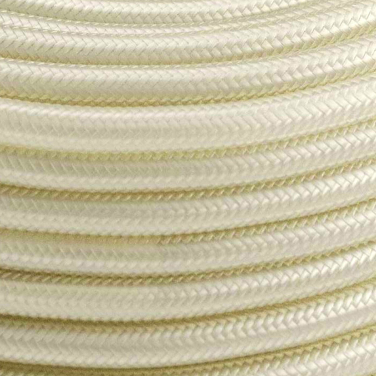3 Core Round Fabric Cable 0.75mm – 1 m to 3 m - Ivory, 2 m