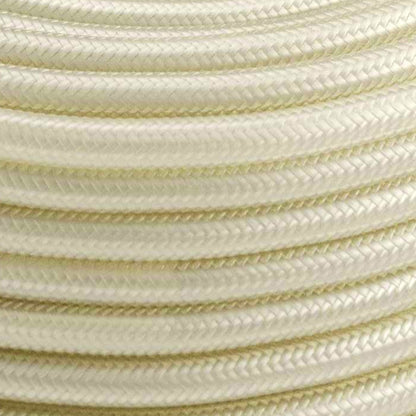 3 Core Round Fabric Cable 0.75mm – 1 m to 3 m - Ivory, 2 m