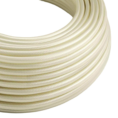 3 Core Round Fabric Cable 0.75mm – 1 m to 3 m - Ivory, 3 m