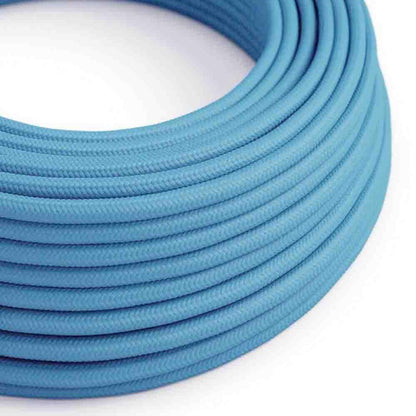3 Core Round Fabric Cable 0.75mm – 1 m to 3 m - Light Blue, 1 m