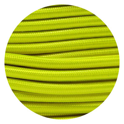 3 Core Round Fabric Cable 0.75mm – 1 m to 3 m - Light Green, 3 m