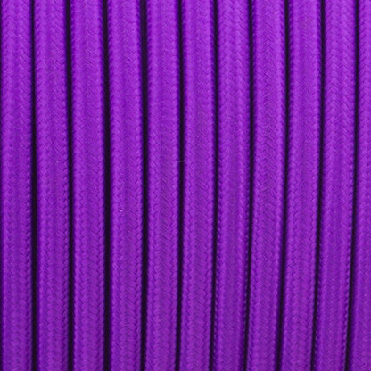 3 Core Round Fabric Cable 0.75mm – 1 m to 3 m - Purple, 2 m