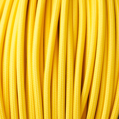 3 Core Round Fabric Cable 0.75mm – 1 m to 3 m - Yellow, 2 m