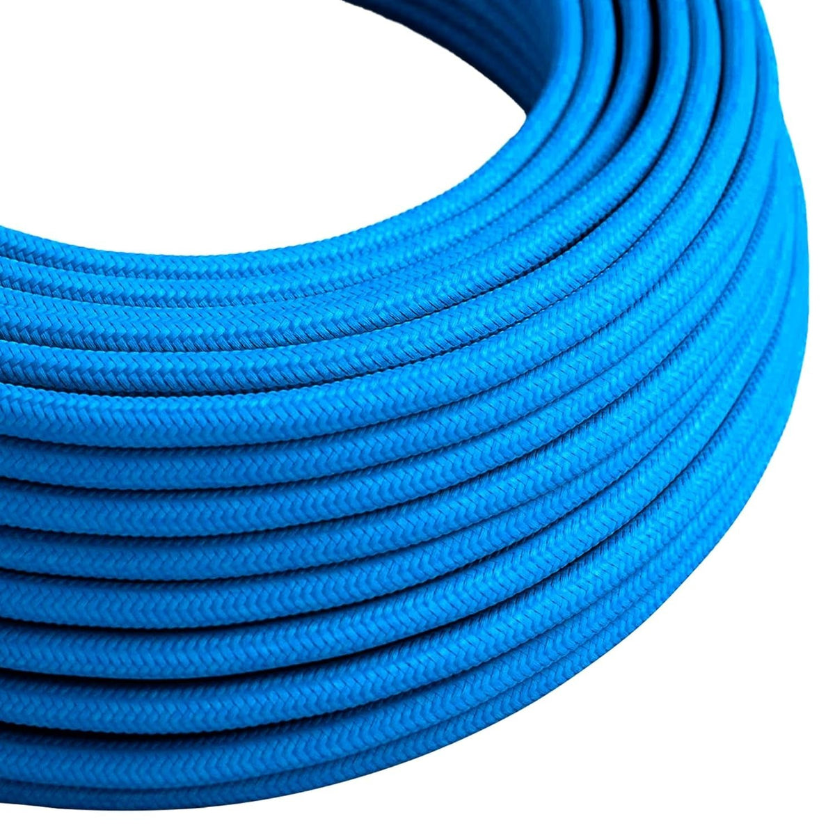 3 Core Round Fabric Cable 0.75mm – 20 m to 100 m Reels - Blue, 50 m