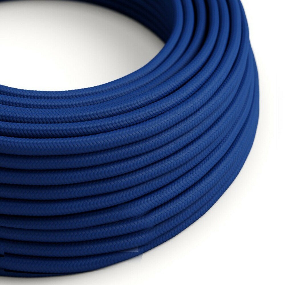 3 Core Round Fabric Cable 0.75mm – 20 m to 100 m Reels - Dark Blue, 50 m