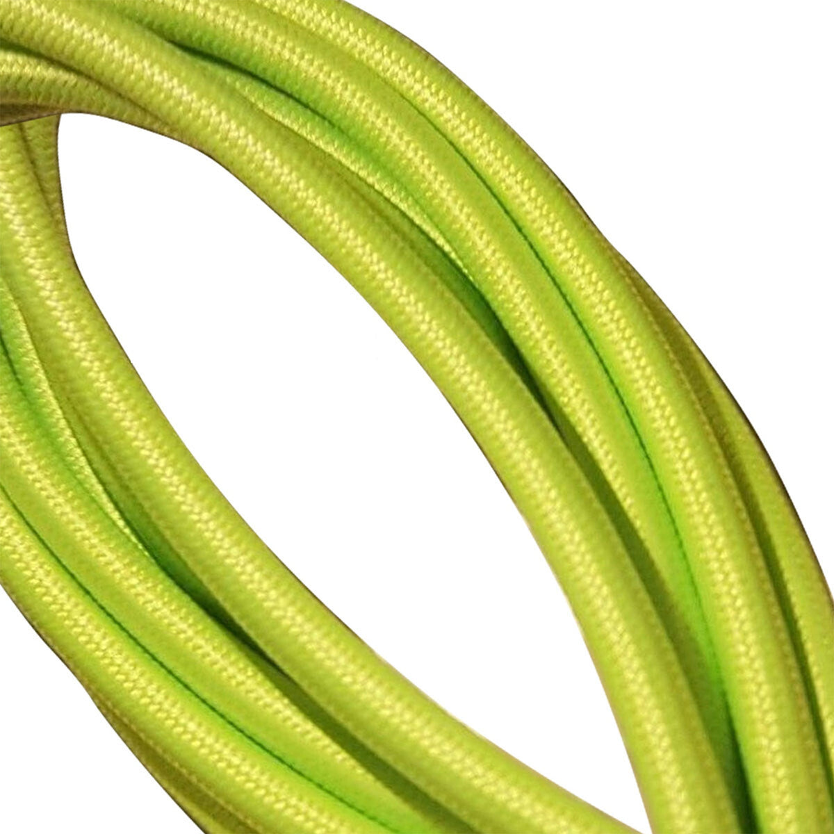 3 Core Round Fabric Cable 0.75mm – 20 m to 100 m Reels - Light Green, 100 m