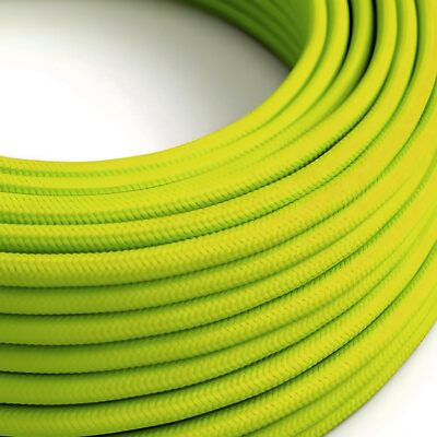 3 Core Round Fabric Cable 0.75mm – 20 m to 100 m Reels - Light Green, 50 m