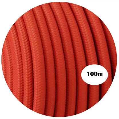 3 Core Round Fabric Cable 0.75mm – 20 m to 100 m Reels - Peach, 100 m
