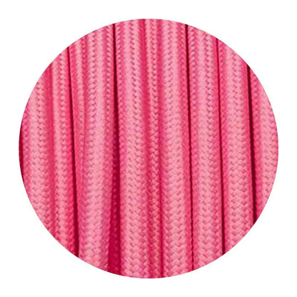 3 Core Round Fabric Cable 0.75mm – 20 m to 100 m Reels - Rose Pink, 100 m
