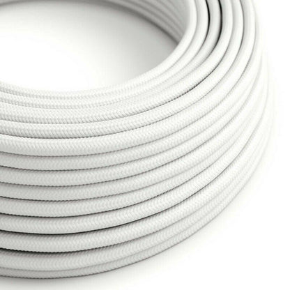 3 Core Round Fabric Cable 0.75mm – 20 m to 100 m Reels - White, 50 m