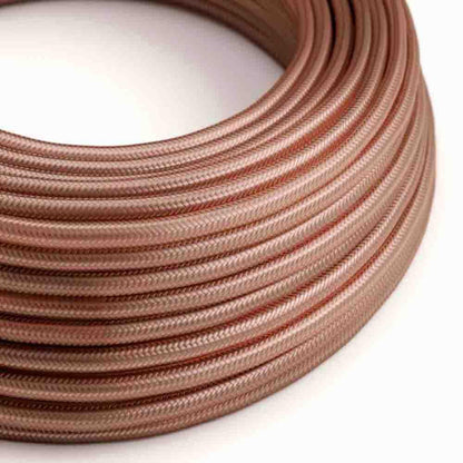 3 Core Round Fabric Cable 0.75mm – 4 m to 10 m - Light Gold, 5 m