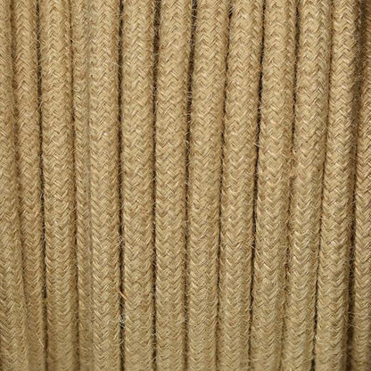 3 Core Round Fabric Cable 0.75mm – 4 m to 10 m - Hemp, 5 m