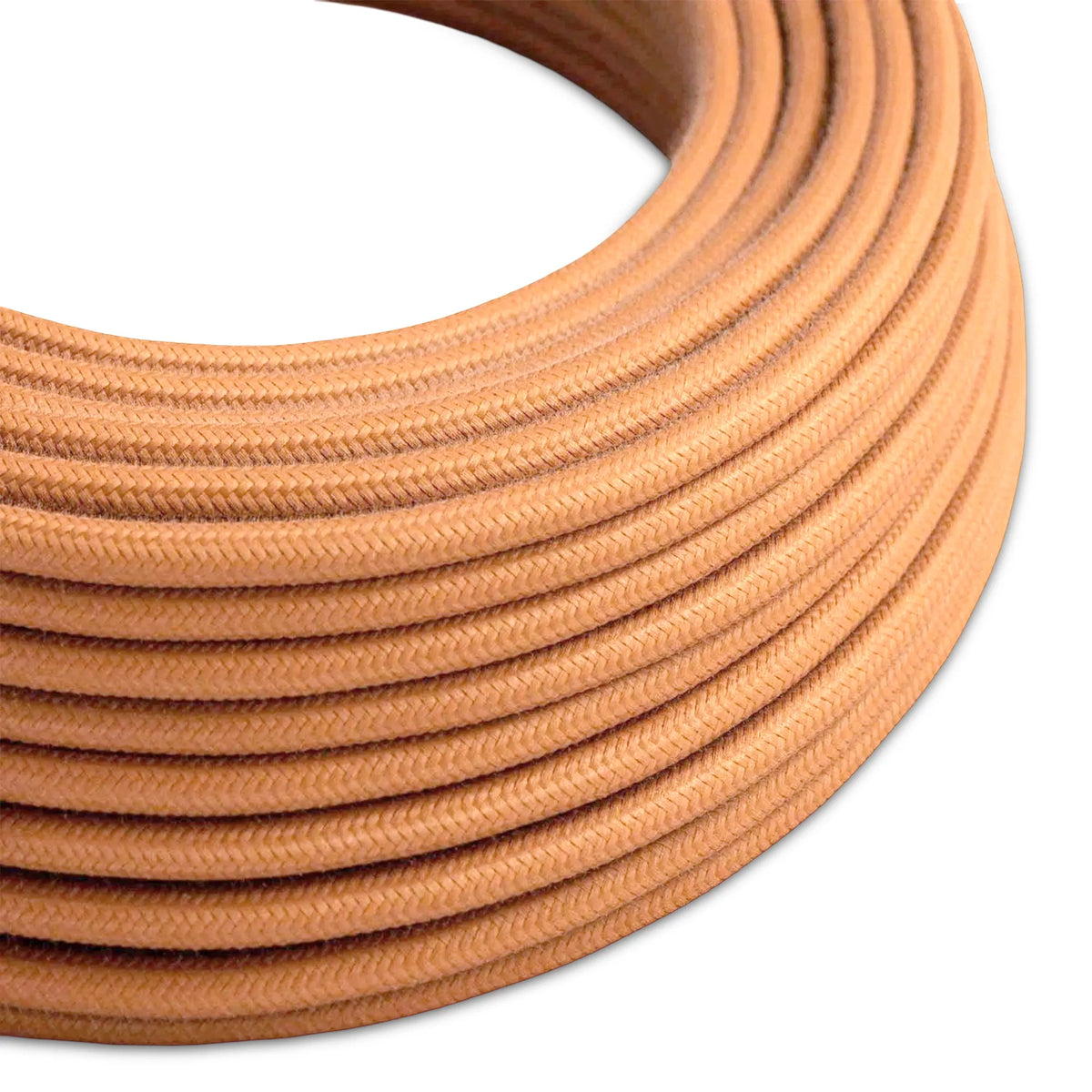 3 Core Round Fabric Cable 0.75mm – 4 m to 10 m - Light Brown, 4 m