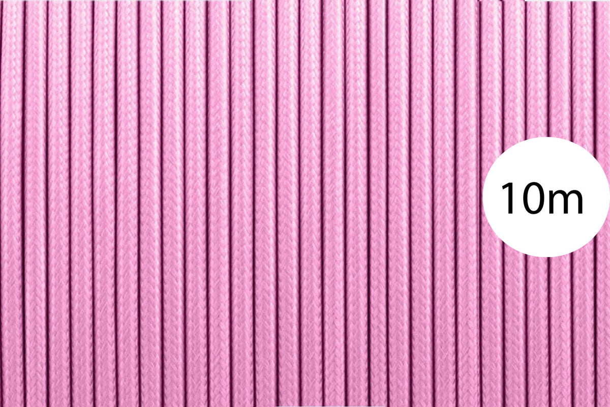 3 Core Round Fabric Cable 0.75mm – 4 m to 10 m - Pink, 10 m