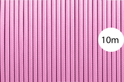 3 Core Round Fabric Cable 0.75mm – 4 m to 10 m - Pink, 10 m