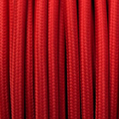 3 Core Round Fabric Cable 0.75mm – 4 m to 10 m - Red, 5 m