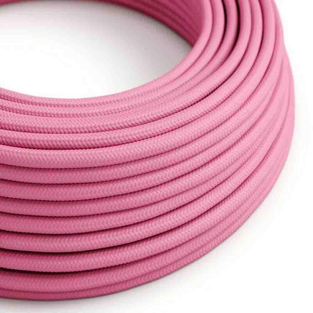 3 Core Round Fabric Cable 0.75mm – 4 m to 10 m - Rose Pink, 4 m
