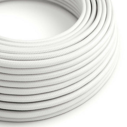 3 Core Round Fabric Cable 0.75mm – 4 m to 10 m - White, 5 m