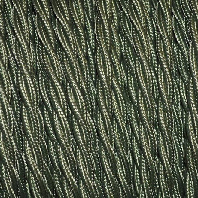 3 Core Twisted Fabric Cable 0.75mm – 1 m to 3 m - Army Green, 1 m
