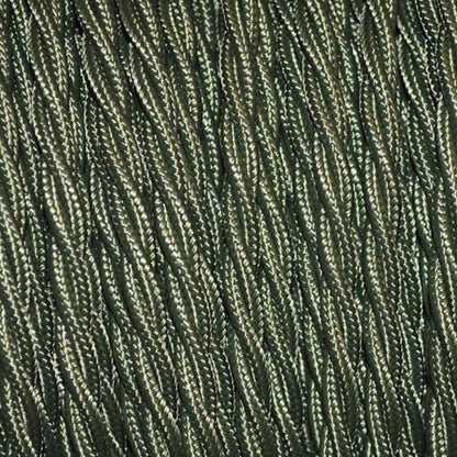 3 Core Twisted Fabric Cable 0.75mm – 1 m to 3 m - Army Green, 1 m