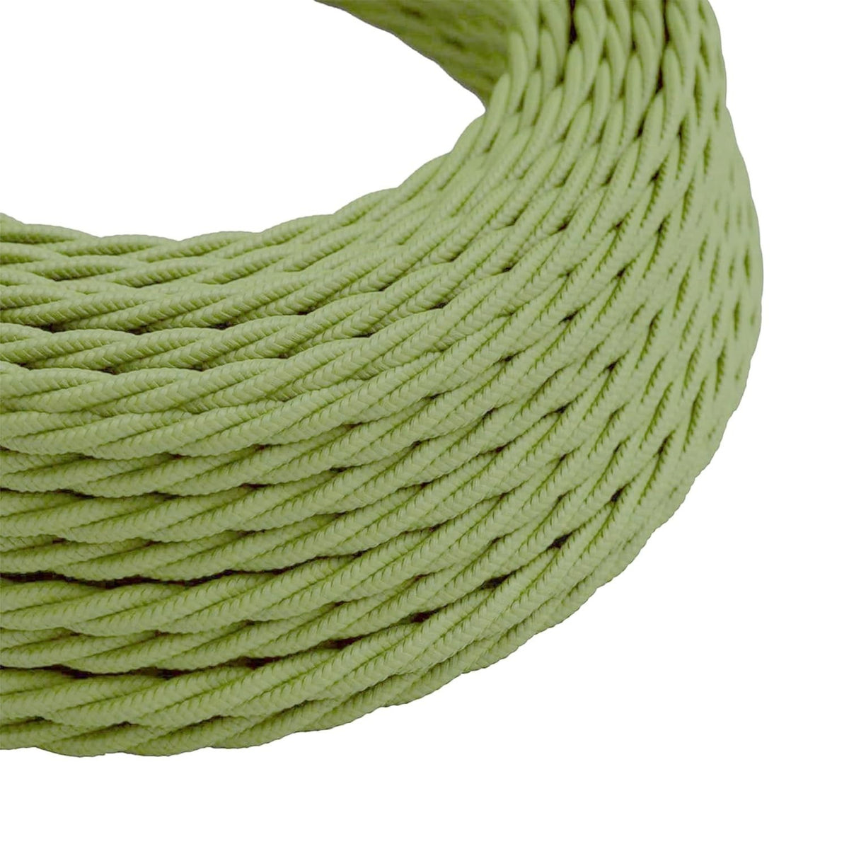 3 Core Twisted Fabric Cable 0.75mm – 1 m to 3 m - Army Green, 2 m